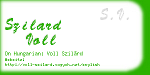 szilard voll business card