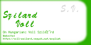 szilard voll business card